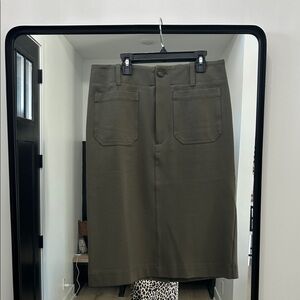 Maeve by Anthropology Olive Green Women's Pencil Skirt